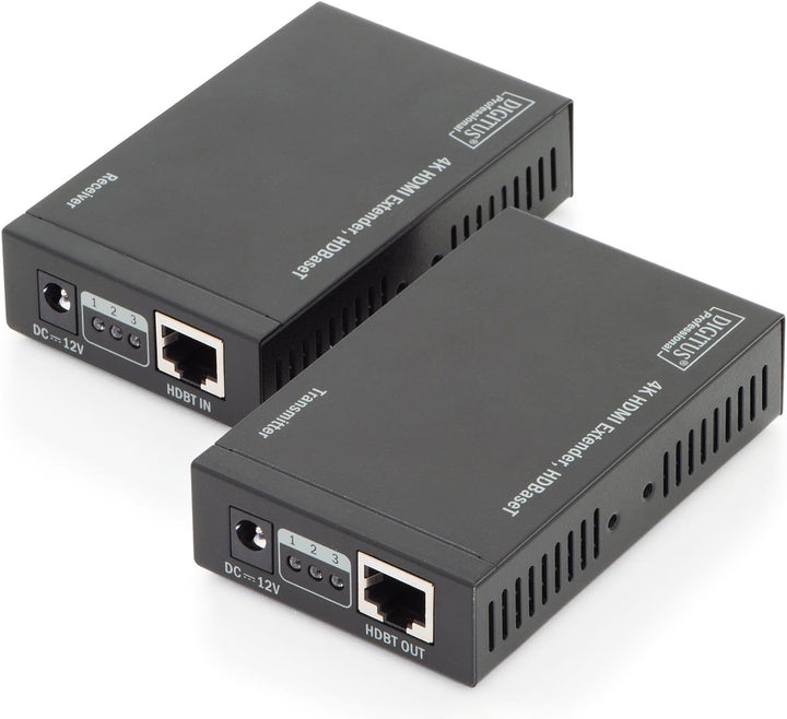 DIGITUS HDMI-Extender - 4K/30Hz - Sender & Empfänger - HDBaseT - HDCP 2.2 - Reichweite bis 70m - Pat