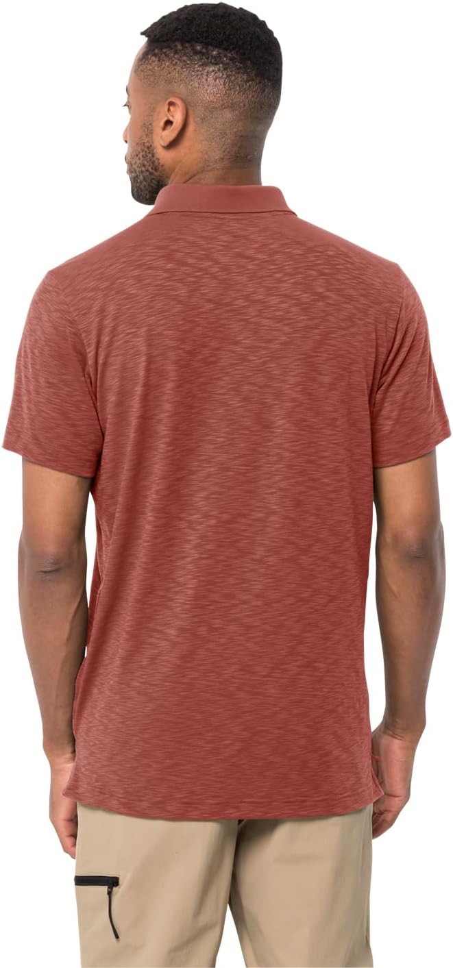Jack Wolfskin Herren Travel Polo M Polo S Barn Red, S Barn Red
