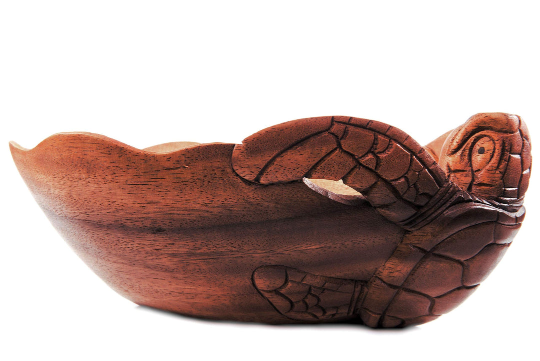 Windalf Handarbeit Grosse Obstschale Ella l30 cm Glücks Schildkröte Dekoschale Holz