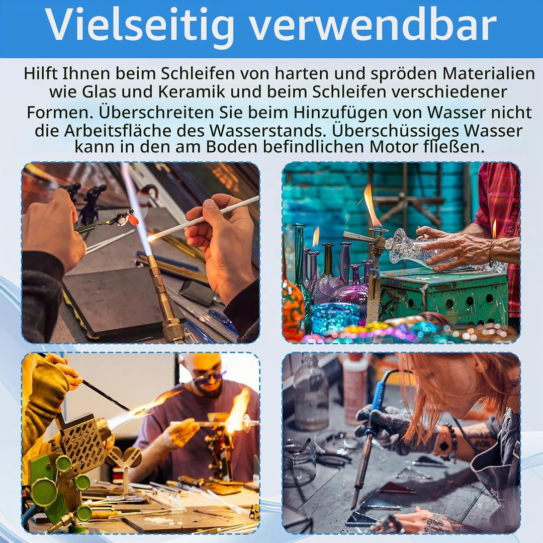 Glasschleifer 65W, 4200R/Min Tragbare Buntglasmühle 220V Mini Schleifwerkzeug Glasmalerei Schleifmas