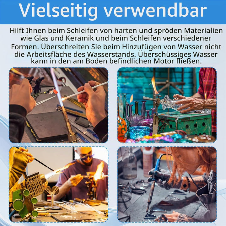 Glasschleifer 65W, 4200R/Min Tragbare Buntglasmühle 220V Mini Schleifwerkzeug Glasmalerei Schleifmas
