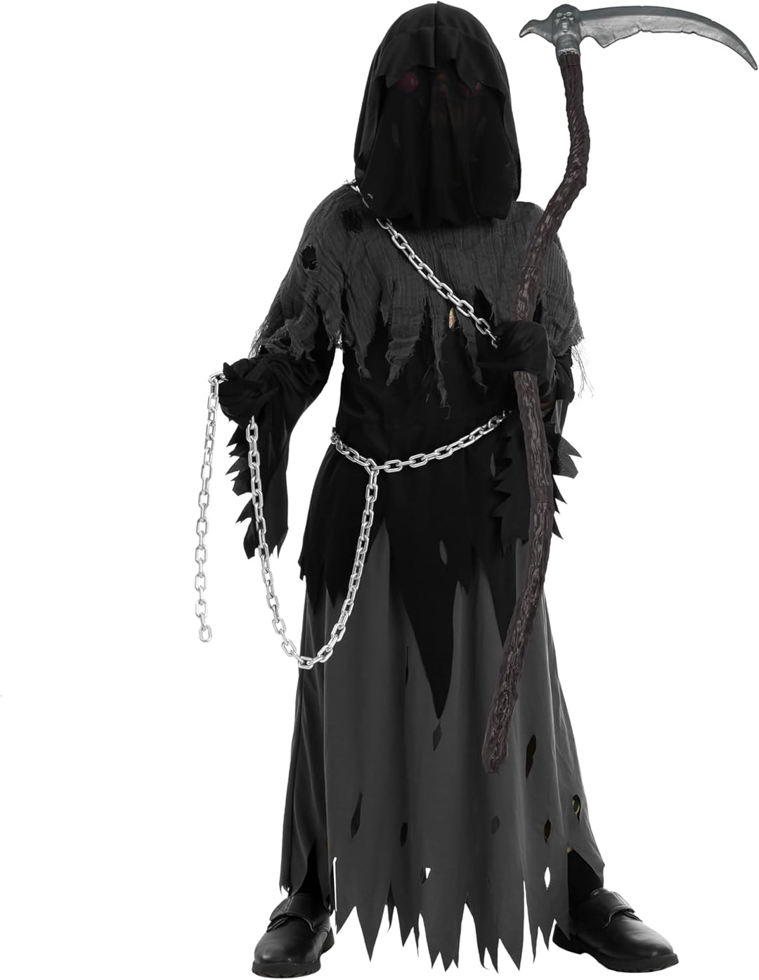 Spooktacular Creations Sensenmann Kostüm für Kinder Sensenmann Halloween Kostüm Jungen Grim Reaper B