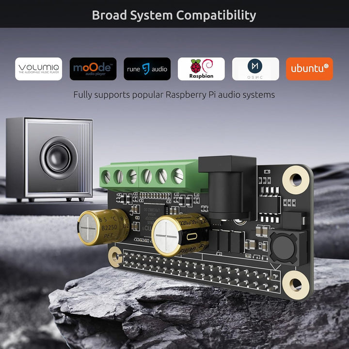 InnoMaker Audio-Verstärker 2x80W Spitzenleistung Class D HiFi AMP Pro Mini Hat 192KHz/24bit MA12070P