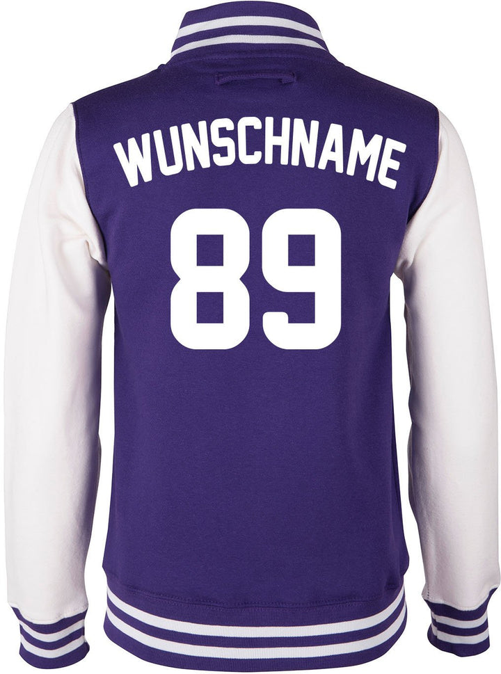 EZYshirt® Damen Herren Kinder College Jacke Athletic mit Wunschnamen und Wunschnummer | Baseball Jac