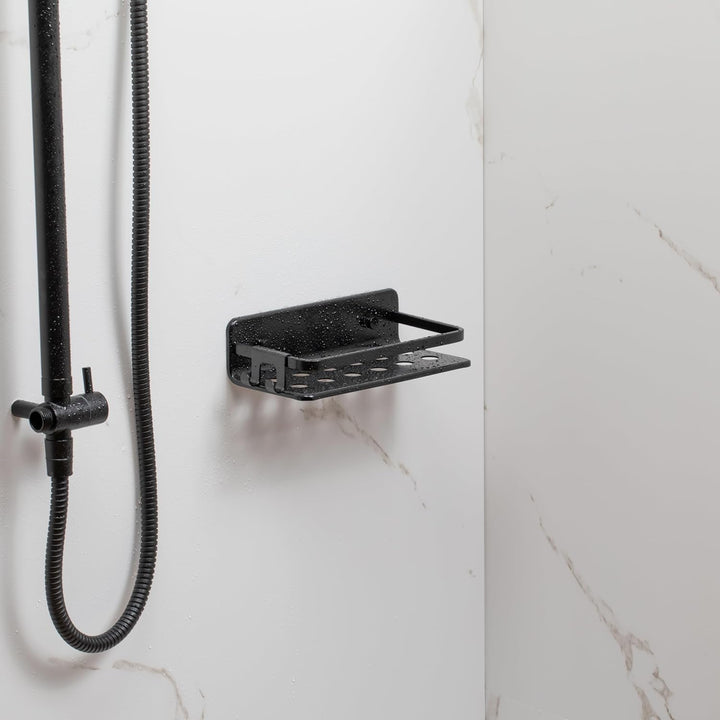 TATAY Duschablage Ohne Bohren Rechteckig Aluminium | Mit Schrauben und Quick Fix Befestigungssystem