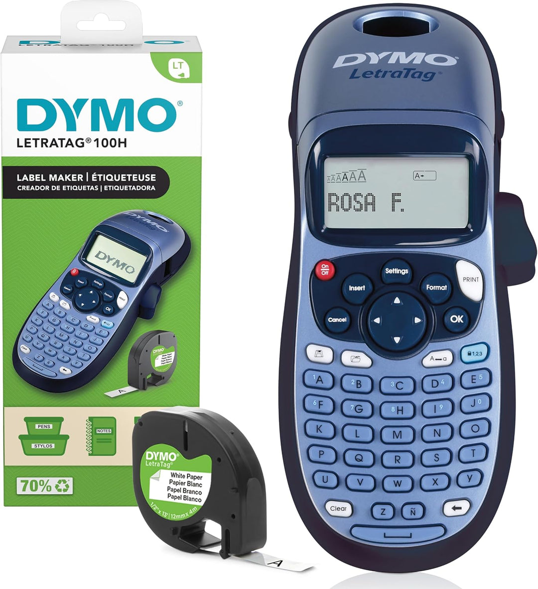 DYMO LetraTag LT-100H Beschriftungsgerät & Hama Aktenvernichter Einzug Aktenvernichter professionell