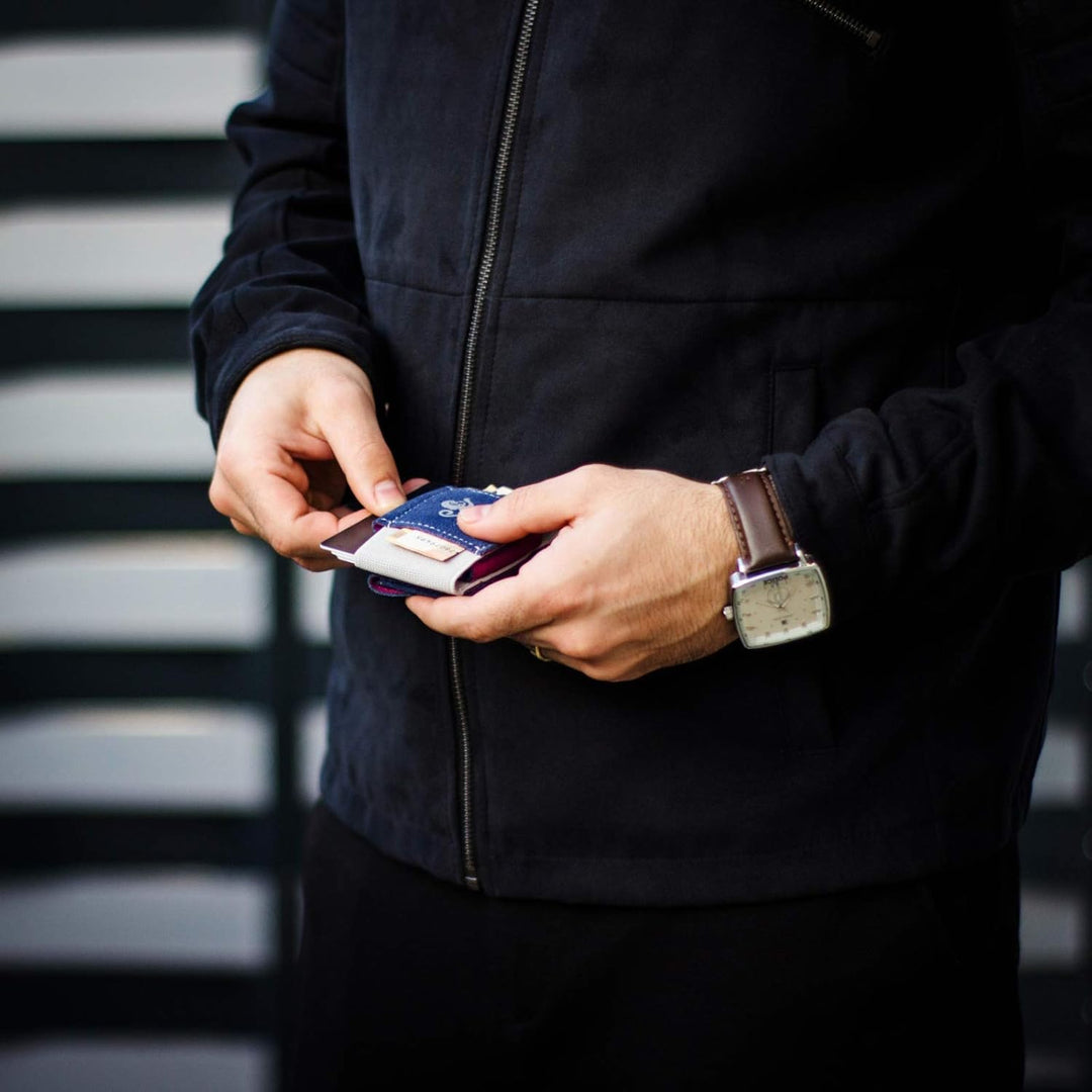 MakakaOnTheRun® Kartenetui Herren Wallet mit Münzfach, Kartenhalter, Kreditkartenetui, Slim Wallet H