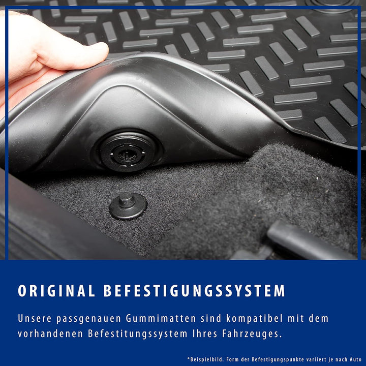 Elmasline Design 3D Gummimatten Set für Mercedes E-Klasse W213 Baujahr ab 2016 | Extra hoher 5cm Ran
