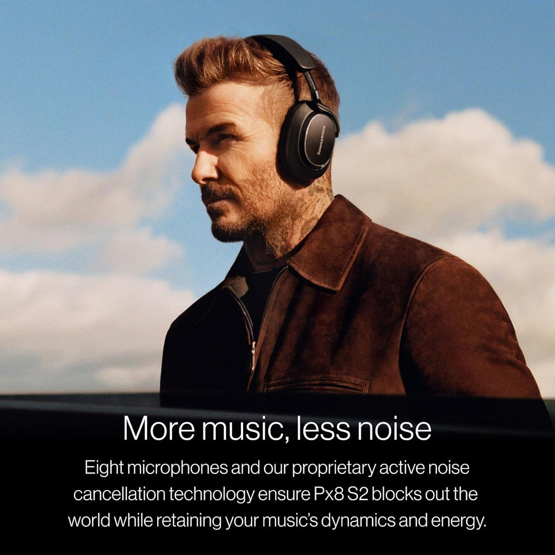 Bowers & Wilkins Px8 S2 Kabellose Noise-Cancelling Kopfhörer mit Bluetooth, Schnellladefunktion, 30