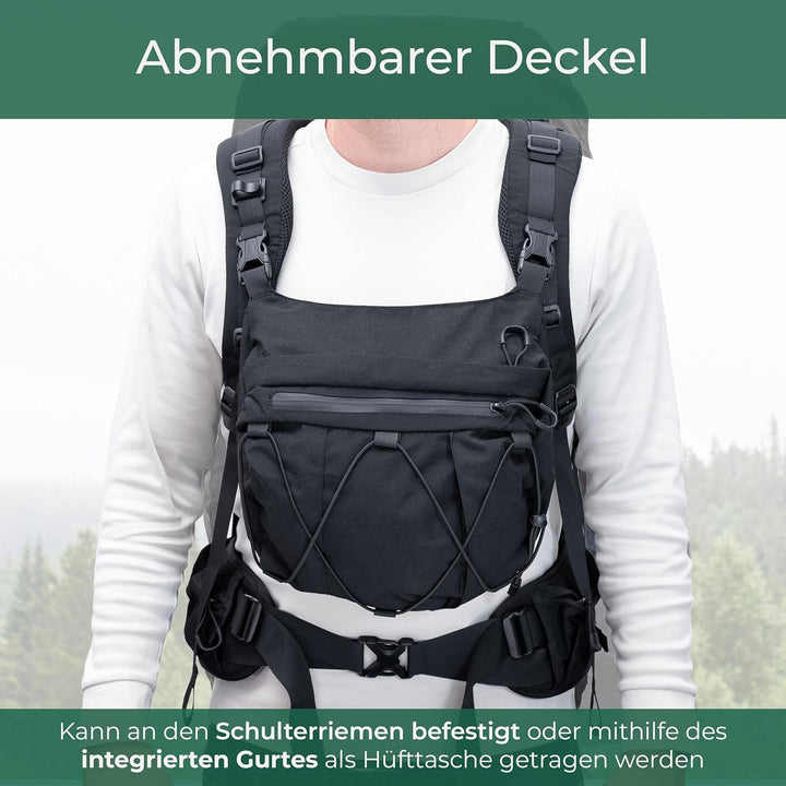 Steinwood Trekkingrucksack 70L (neu 2024), Wanderrucksack, Backpacker-Rucksack, Reiserucksack, wasse