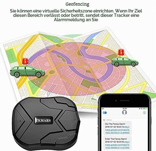 TKMARS Auto GPS Tracker GPS für Auto 160 Tage Standby-Zeit, Starker Magnetismus, Wasserdicht, mit Ko