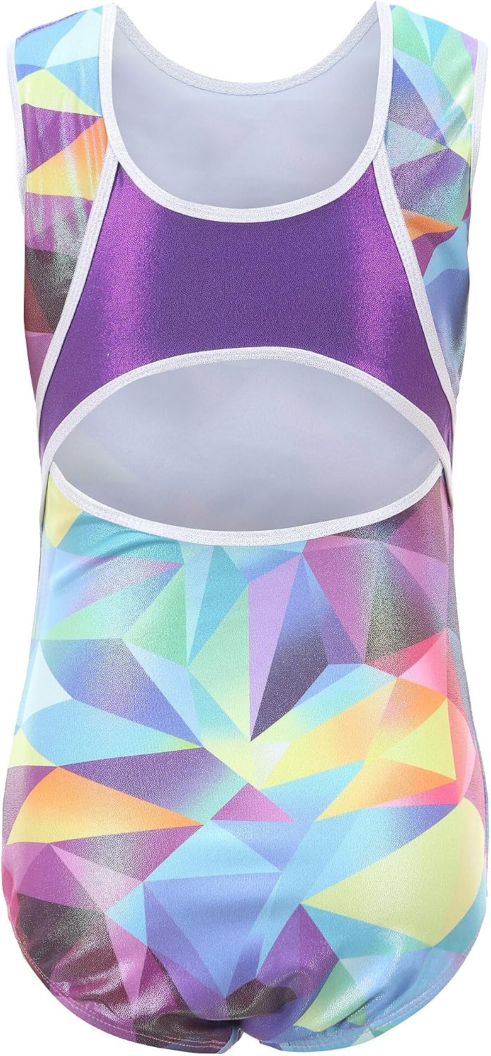 SEAUR Mädchen Turnanzug Turnshorts Haarband Set Kinder Turnen Trikot Shorts Gymnastik Ärmellos/Langa