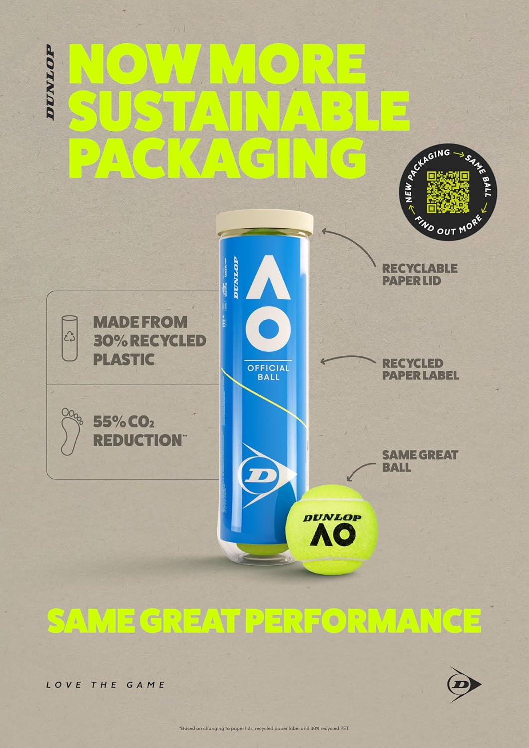 DUNLOP Tennisball Australian Open - für Sandplatz, Hartplatz und Rasen 2 x 4 Bälle, 2 x 4 Bälle