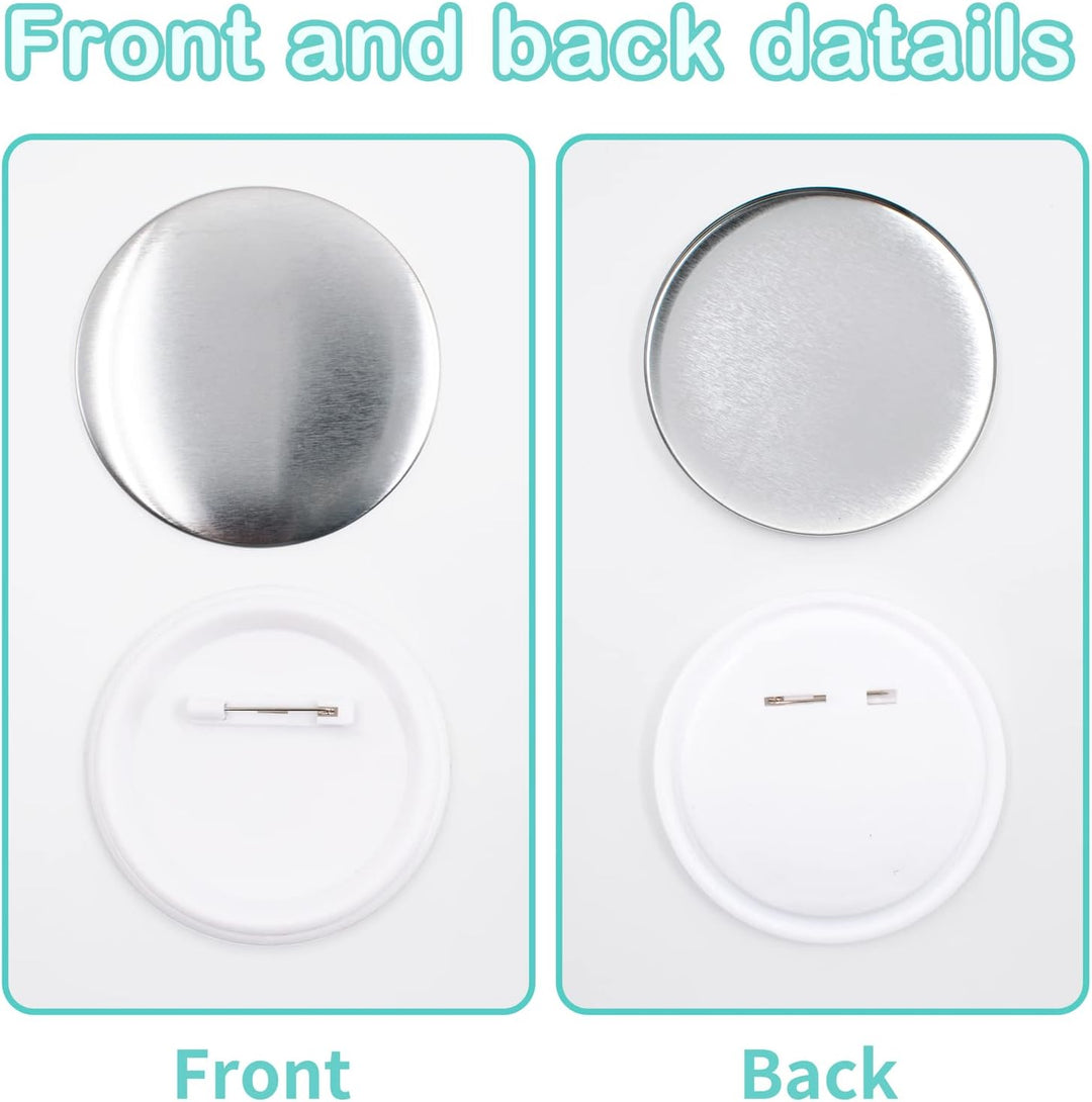 100 Stück 75mm Leere Schaltfläche Abzeichen Button Abzeichen Teile Set Runde Knopfteile Supplies But