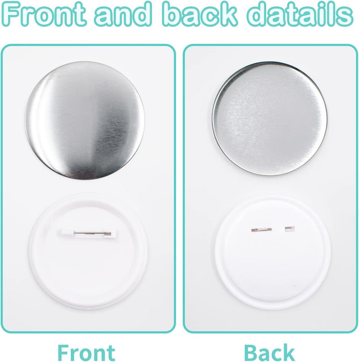 100 Stück 75mm Leere Schaltfläche Abzeichen Button Abzeichen Teile Set Runde Knopfteile Supplies But