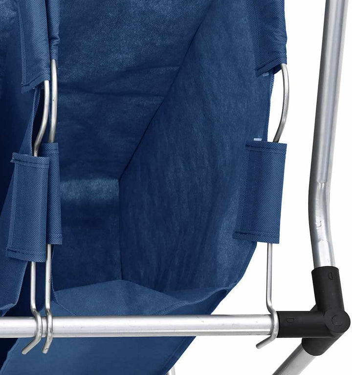 vidaXL Wäschesortierer mit 4 Taschen Rollen Wäschesammler Wäschekorb Wäschebox Wäschewagen Wäscheton