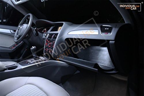 INDIVIDUALise your CAR Innenraumbeleuchtung SET für A4 B8 Limousine (Pure-White) Reinweiss, Pure-Whi