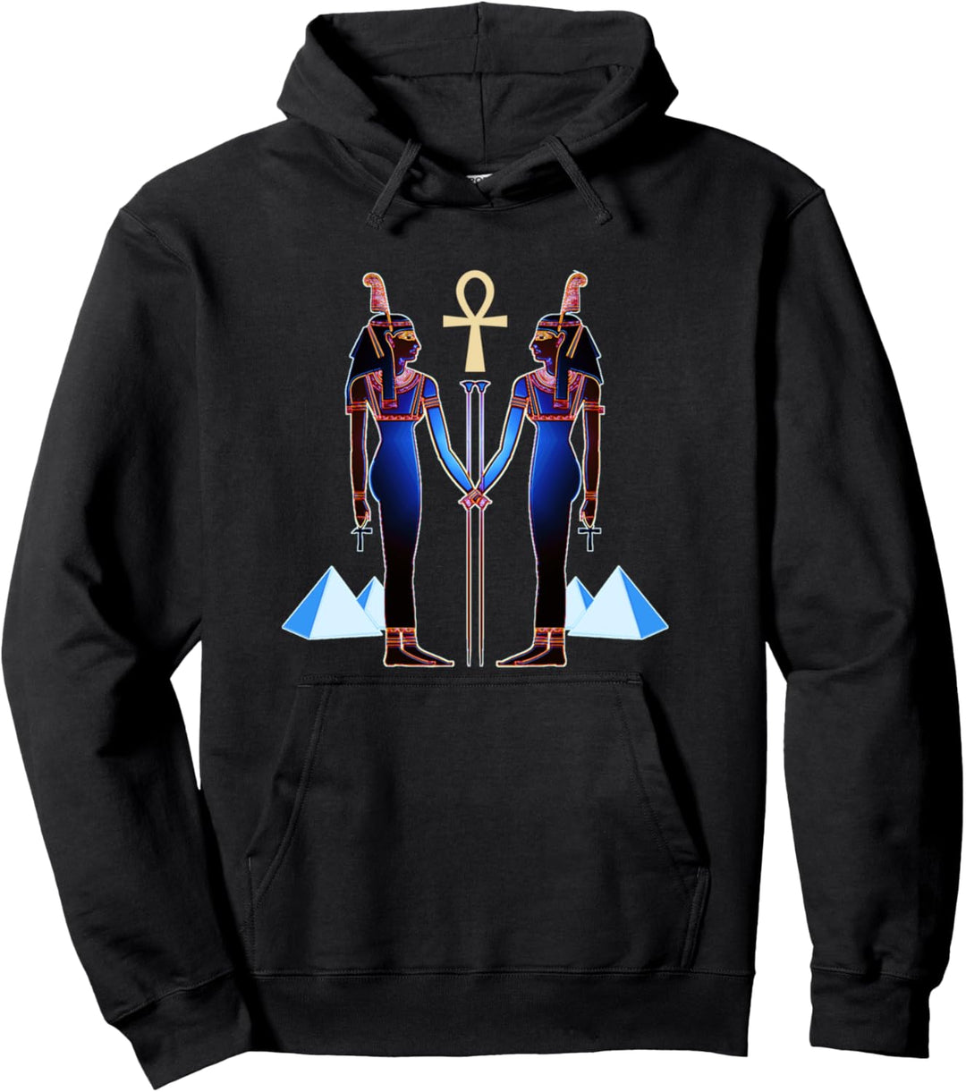 Alte ägyptische kemetische Göttin Maat Ma'at Pullover Hoodie