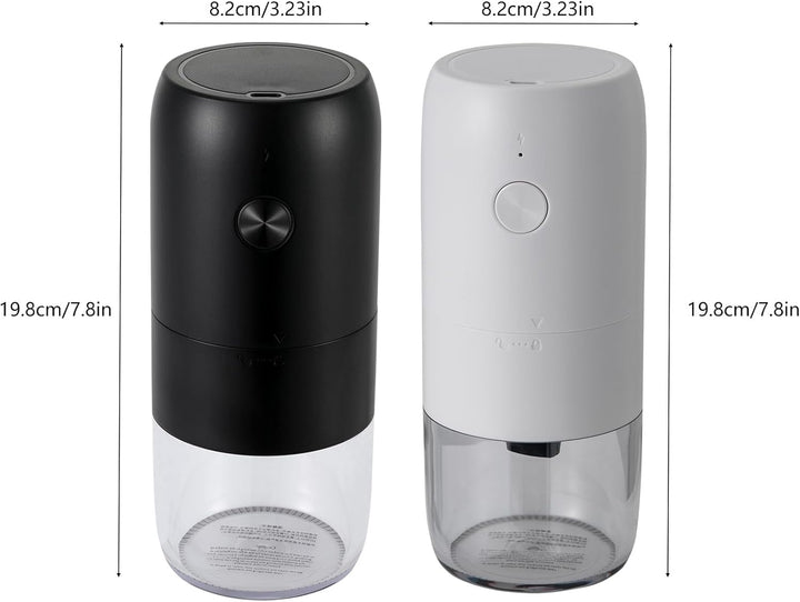 Kaffeemühle Elektrisch mit Keramik Kegelmahlwerk,Einstellbarer Grobheit Tragbare Wiederaufladbare El