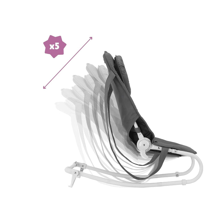 Badabulle Easy Moonlight Babywippe, mit integrierter Kopfstütze, 5-fach verstellbarer Rückenlehne, a
