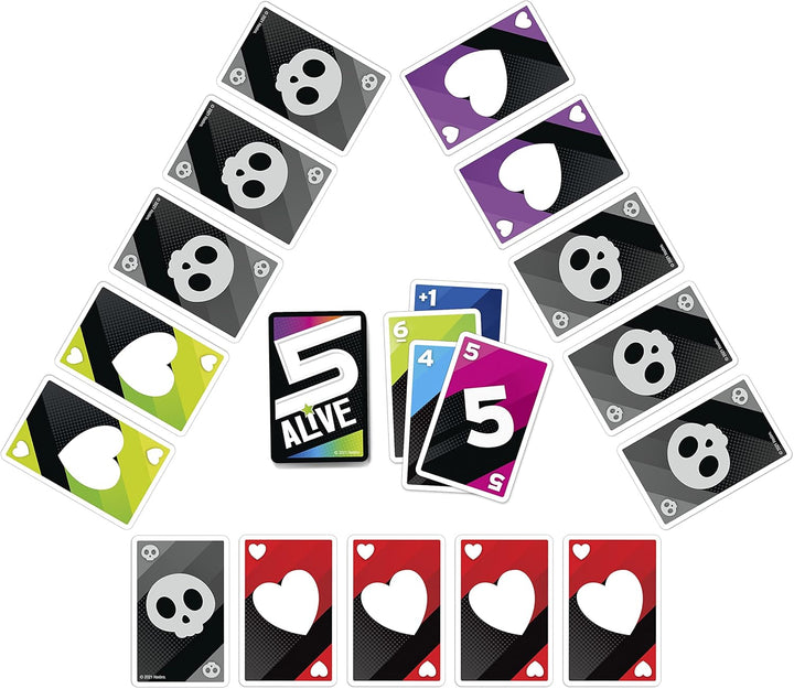 Hasbro Gaming Five Alive Kartenspiel, schnelles Strategiespiel für Kinder ab 8 Jahren und die ganze