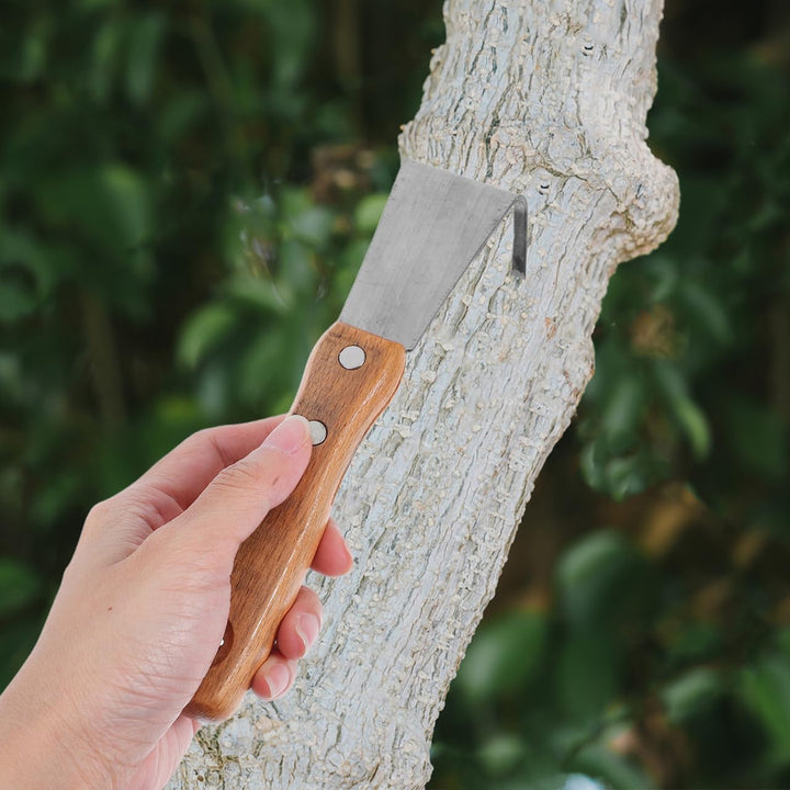 Yardwe Entrindungswerkzeug mit Holzgriff Robustes Schäleisen für Garten und Vielseitiges Handwerkzeu