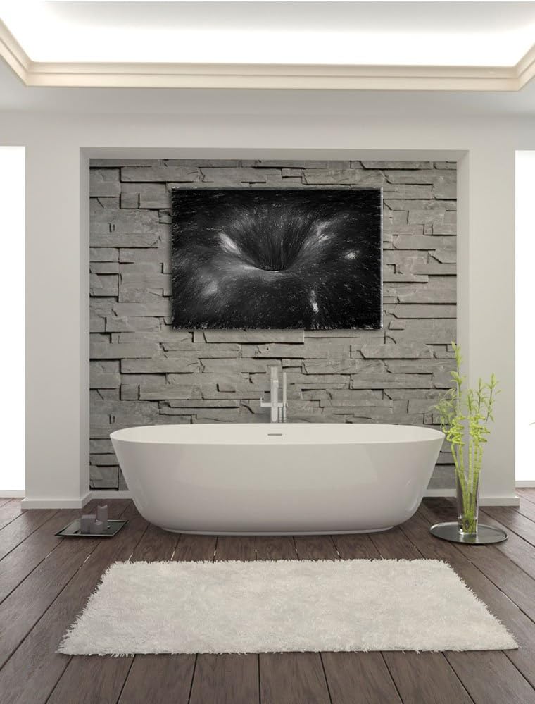 Pixxprint Schwarzes Loch im Weltall Kunst als Leinwandbild/Grösse: 100x70 / Wandbild/Kunstdruck/fert