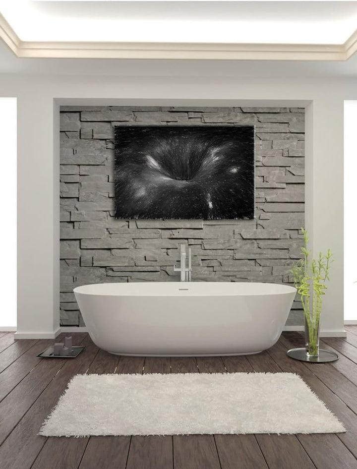 Pixxprint Schwarzes Loch im Weltall Kunst als Leinwandbild/Grösse: 100x70 / Wandbild/Kunstdruck/fert