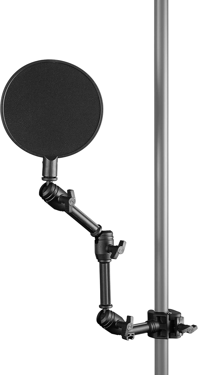 Gravity MA 3D A POP 1 - Traveler 3D Arm mit Popfilter, Geeignet für Rohrdurchmesser 15-35 mm, schwar