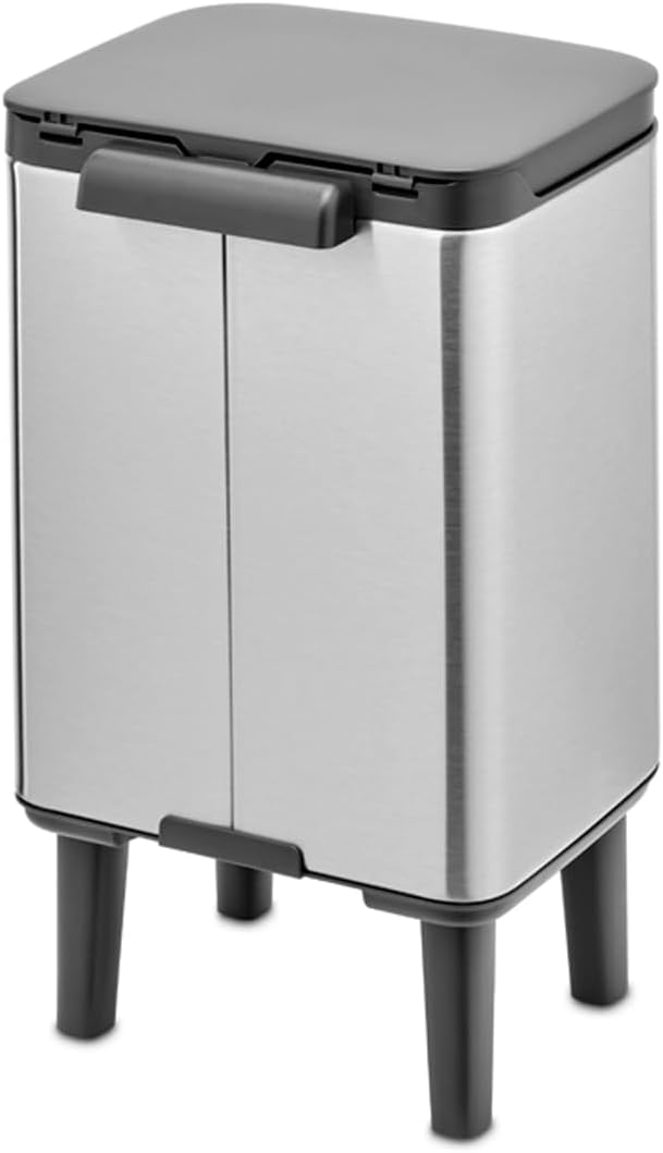Brabantia - Mülleimer Bo Hi 4L mit Soft-Close-Deckel, herausnehmbarem Inneneimer und Transportgriff