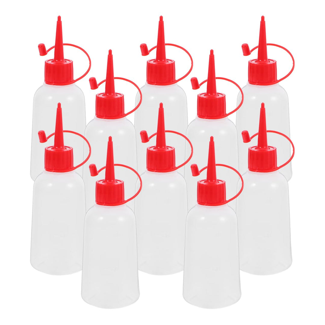 OSALADI 10st Plastikflasche Durchsichtige Leimflaschen Applikatorflasche Mit Schmaler Spitze Flasche