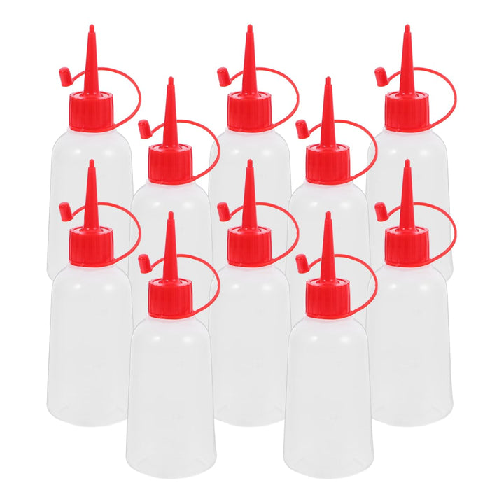 OSALADI 10st Plastikflasche Durchsichtige Leimflaschen Applikatorflasche Mit Schmaler Spitze Flasche