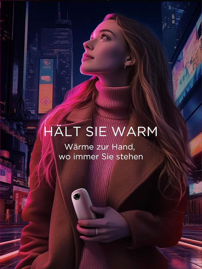 Funme 2er-Pack Wiederaufladbare Handwärmer 10000mAh [Geschenkbox] Handwärmer Elektrisch USB Powerban