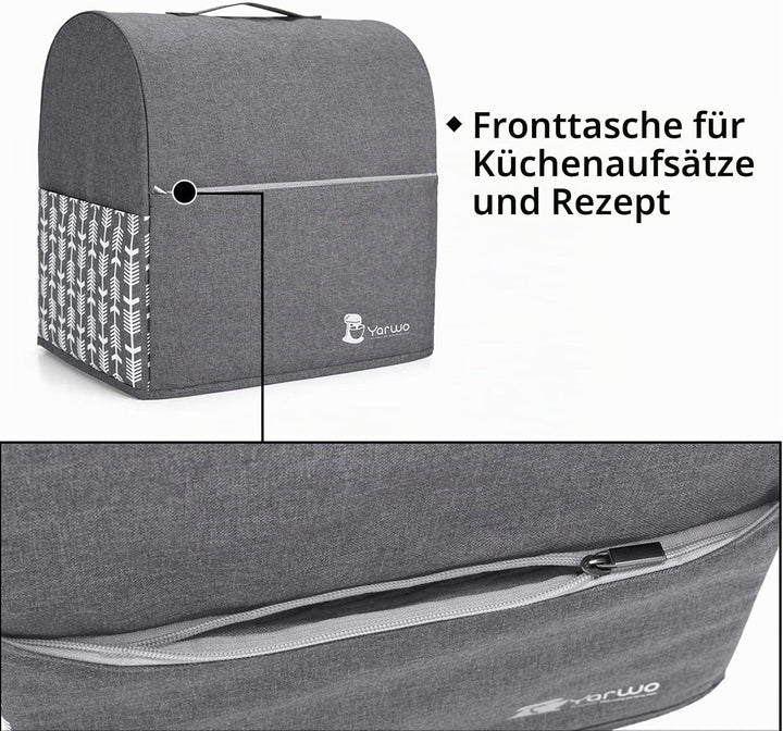 Yarwo Abdeckhaube Kompatibel mit Kitchen Aid Küchenmaschine Zubehör, Schutzhülle mit Oberem Griff fü