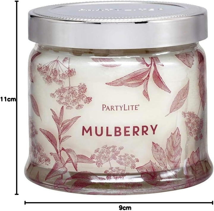 PARTYLITE PartyLite Maulbeer-Duftglaskerze mit dreifachem Docht
