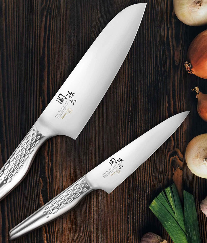 KAI Seki Magoroku Shoso China Kochmesser Hackmesser 12,5 cm mit Klingenschutz 10) China-Kochmesser 1