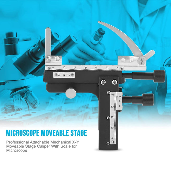 Beweglicher Mikroskoptisch ， Professioneller mechanischer beweglicher XY-Messschieber mit Skala für
