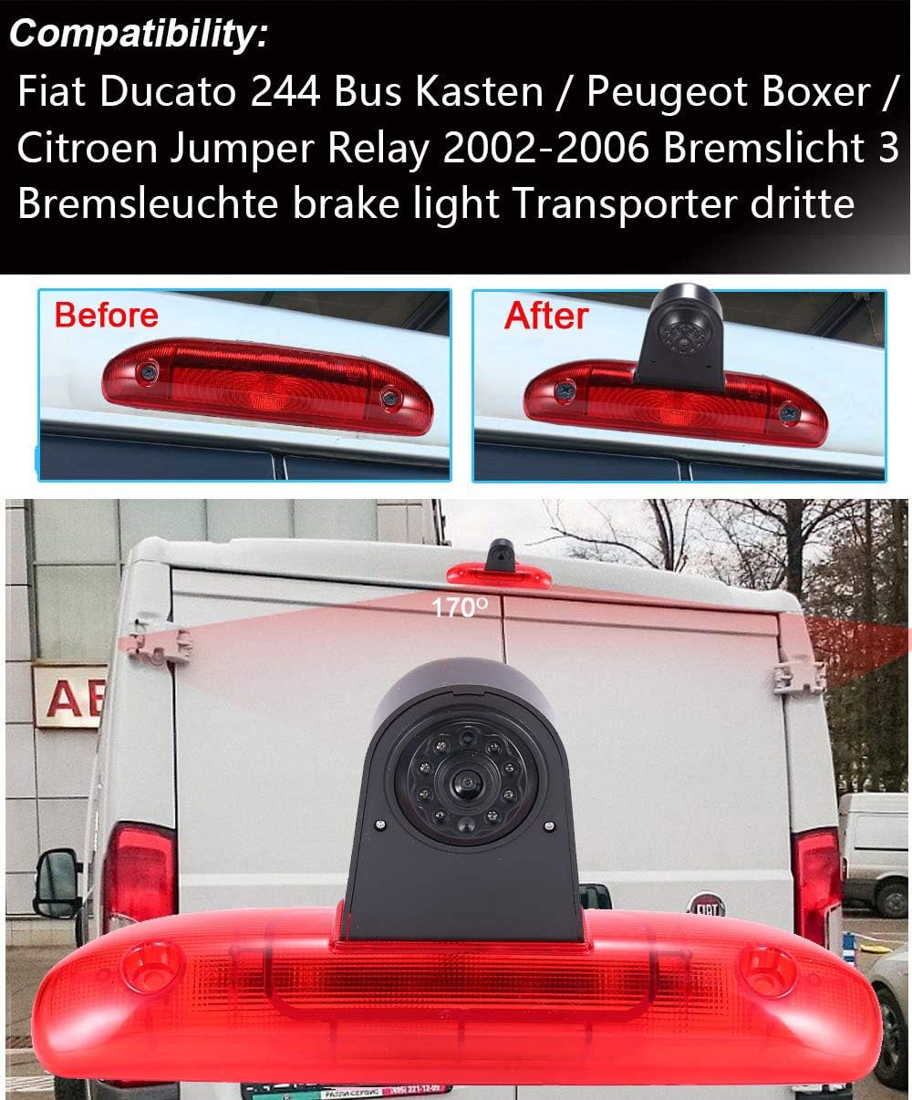 HD Wasserdicht Einparkhilfe Auto Dritte Dach top Mount Bremse Lampe Licht Rückansicht Kamera für FIA