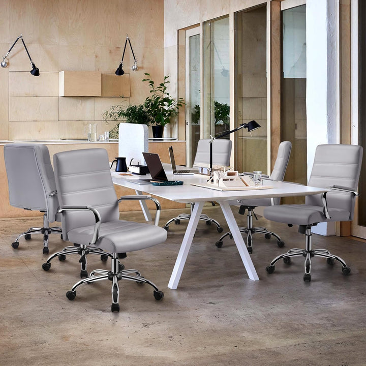 Yaheetech Bürostuhl, ergonomischer Schreibtischstuhl, Drehstuhl Bürodrehstuhl Chefsessel mit Armlehn