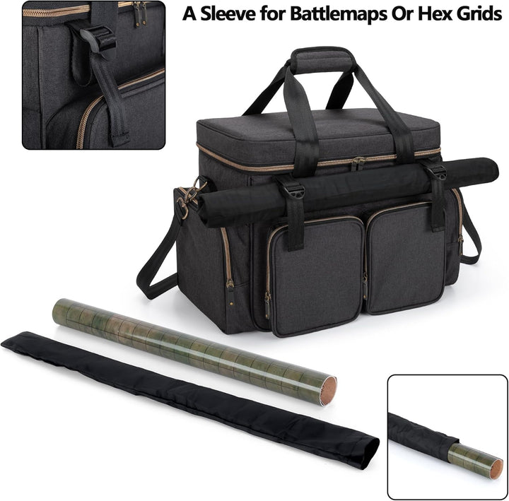 Trunab Tabletop RPG Adventurer's Bag Kompatibel mit Dungeons and Dragons, DND Gaming Travel Bag mit