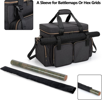 Trunab Tabletop RPG Adventurer's Bag Kompatibel mit Dungeons and Dragons, DND Gaming Travel Bag mit