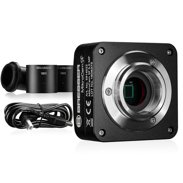 Bresser MikroCam SF 5.0 MP Mikroskopkamera mit Sony IMX335 Sensor, C-Mount, bis zu 26 fps, inkl. Ada