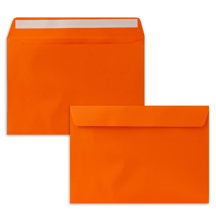 250x Briefumschläge DIN C5 Orange - 16,2 x 22,9 cm - Haftklebung - Edle Kuverts für grosse Einladung