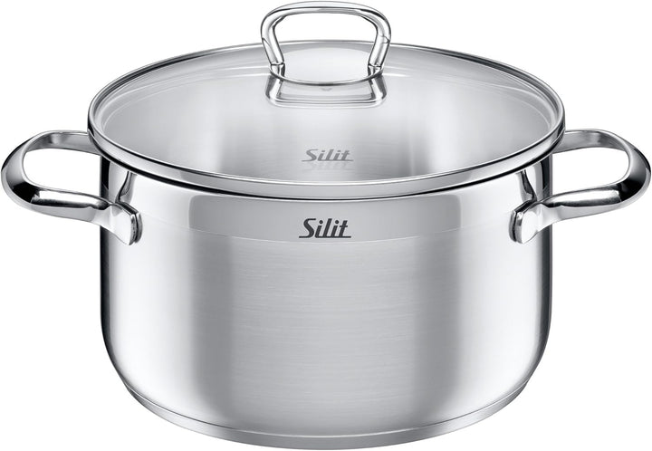 Silit Scalea Topfset Induktion 6-teilig, Kochtopf Set mit Glasdeckel, Pfanne beschichtet, Edelstahl