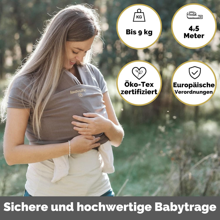 Amarsupiel|Elastisches, ergonomisches, sicheres und benutzerfreundliches Tragetuch | Babytrage für N