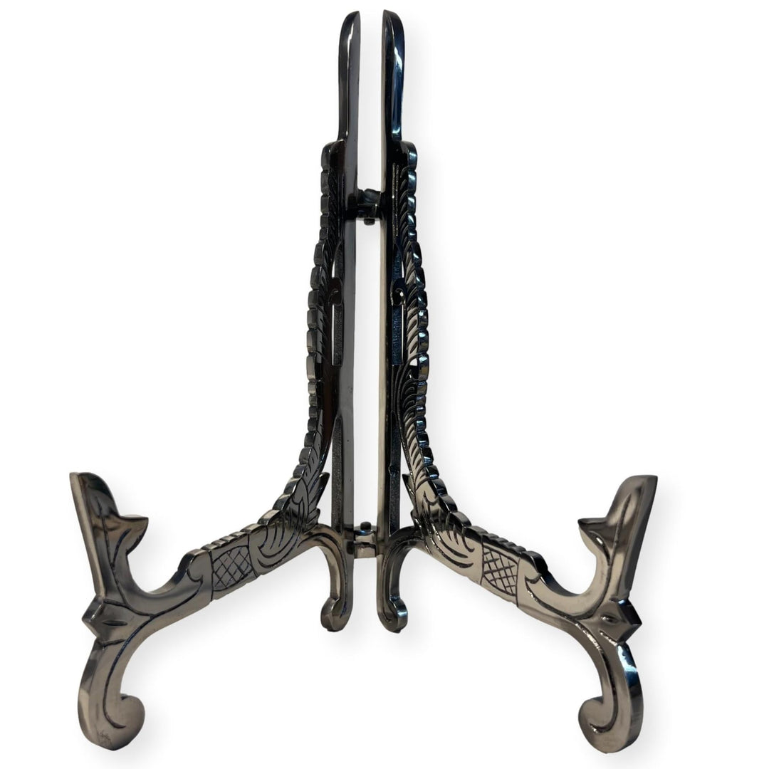 Thorness Grosse Metall-Staffelei, 25,4 cm, Antik-Nickel-Finish, Tellerhalter, Präsentationsständer,