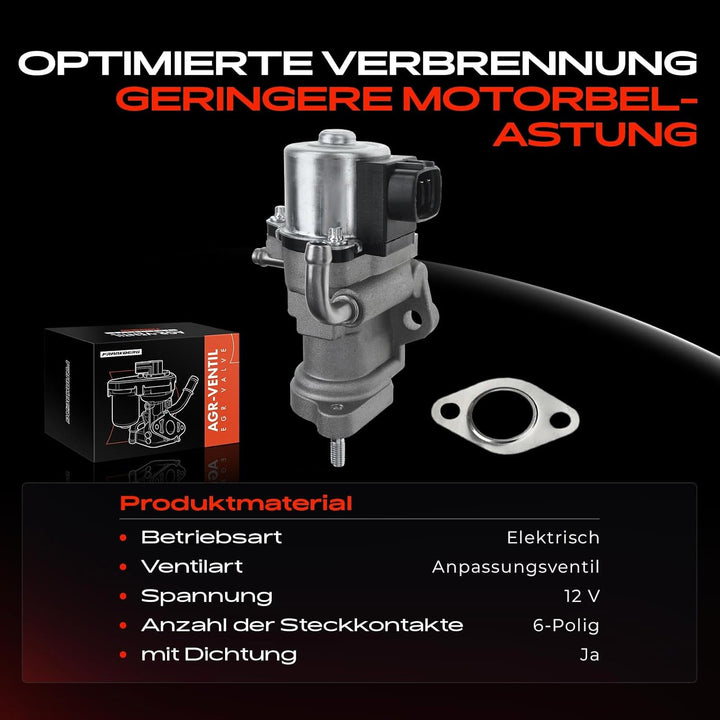 AGR-Ventil 6-Polig für M-i-n-i R50, R53 A-u-r-i-s ADE15 ZRE15 Corolla NDE12 E12J E15 Yaris KSP9 SCP9