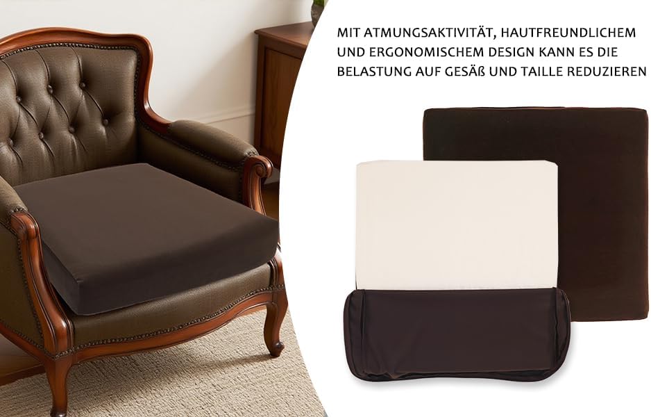 RUIXUAN Sitzerhöhung Sitzkissen Stuhlkissen Aufstehhilfe Sofa Bodenkissen Sitzpolster für Sessel &amp; L