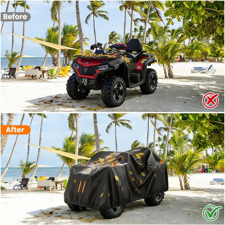 Quad Abdeckplane ATV Abdeckung, Abdeckhaube Wasserdicht, Outdoor Fahrzeug Abdeckplane, 210D Oxford A