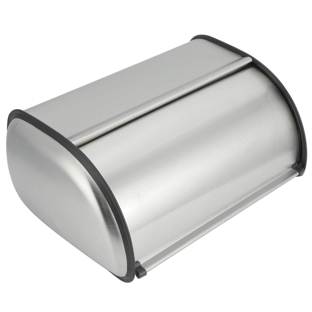 Brotkasten Edelstahl, Brotkasten Frontklappe, Metall, Brotaufbewahrung, Küchenaufbewahrungsbox, Brot